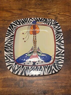 Lynda Corneille SWAK Casper Cat Blanche Bird Plate Wall Hanging 10 1/4" VTG 2002